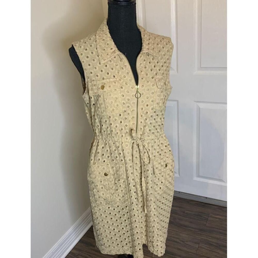 Muse Tan‎ eyelet detail dress size 10